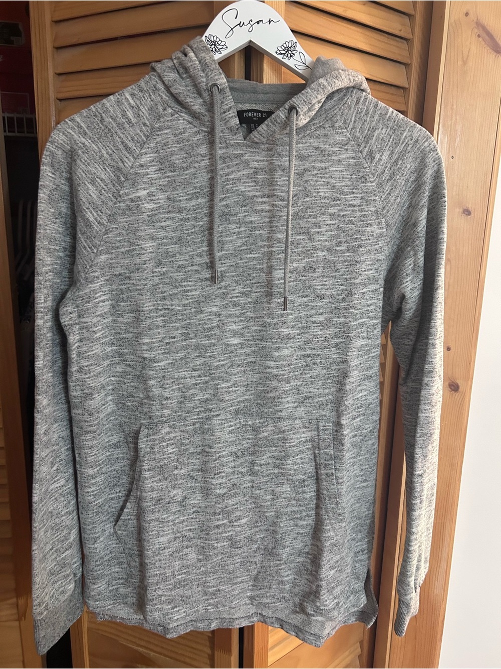 Forever 21 Men's Heather Gray Pullover Hoodie